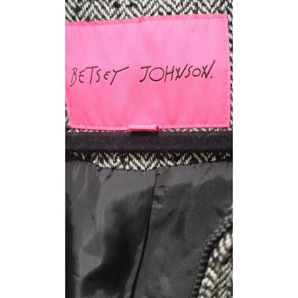 Betsey Johnson Womens Jacket With Rose Zipper Pull - Size XS/TP - Picture 8 of 12
